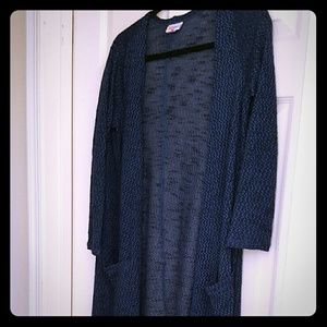 Lularoe Sarah S Duster Cardigan Dark Blue